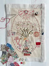 Jug and Flowers Embroidery Template