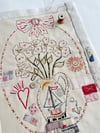 Jug and Flowers Embroidery Template