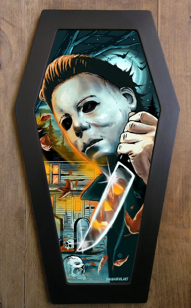 Image of Halloween (Michael Myers) Coffin framed Art