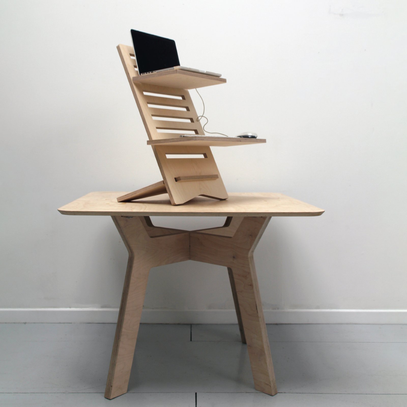 plywood standing desk