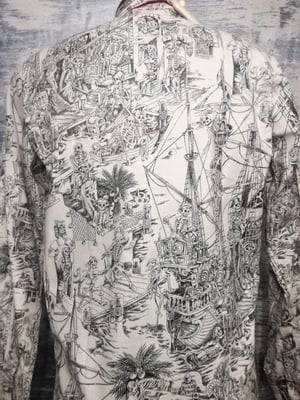 Image of Day of the dead pirates men buttons up shirt
