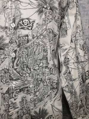 Image of Day of the dead pirates men buttons up shirt