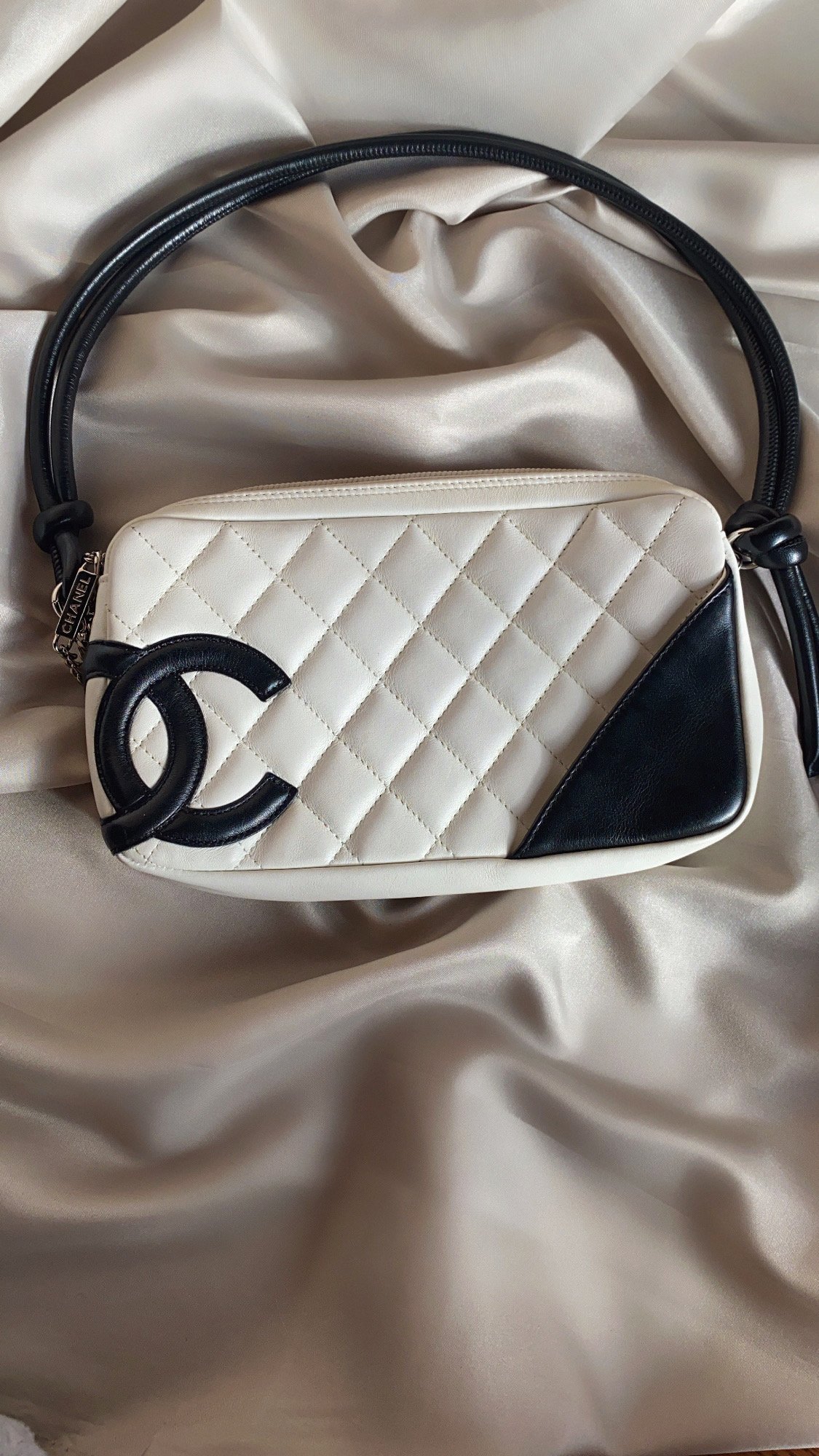 Chanel Cambon White & Black Bag | Golden Archives