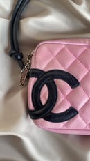 Image 3 of Chanel Cambon Pink & Black Bag