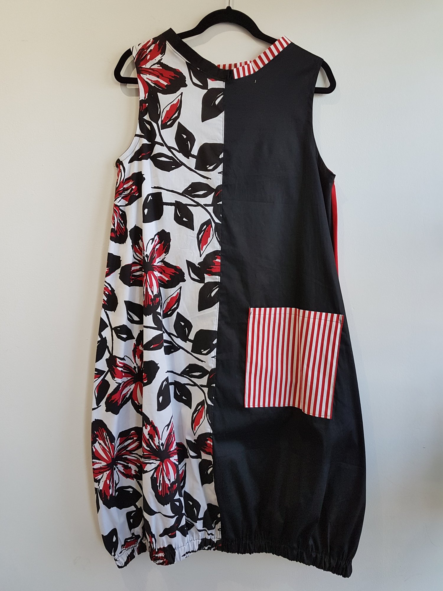 Image of black, white and red summer dress