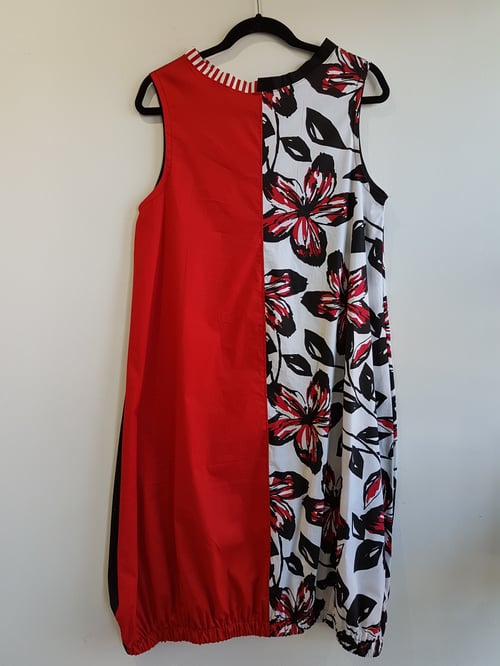 Image of black, white and red summer dress