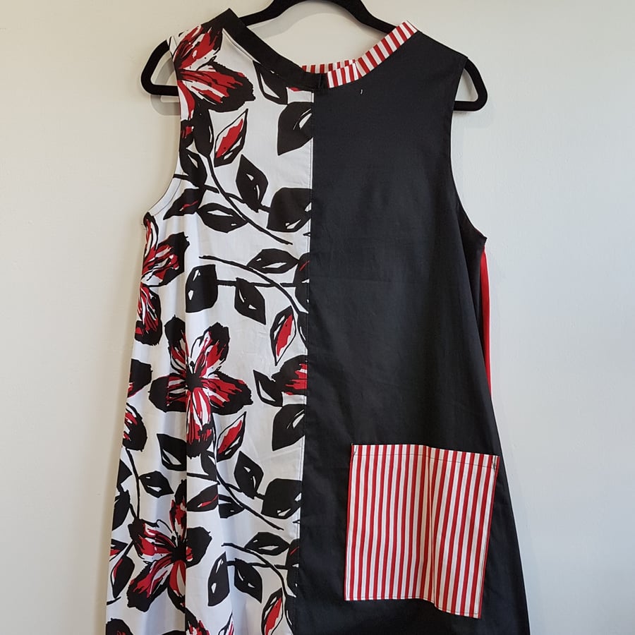 Image of black, white and red summer dress