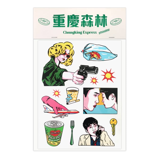 Image of Chungking Express sticker pack by K&N for Asian Film Archive – Retrospective: Wong Kar Wai