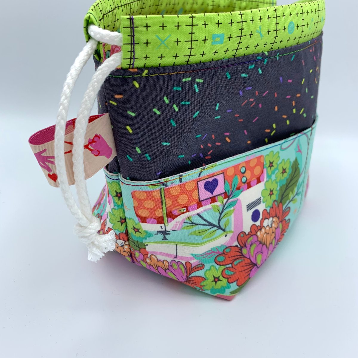 TulaP Drawstring Bag - Large w/Exterior Pockets