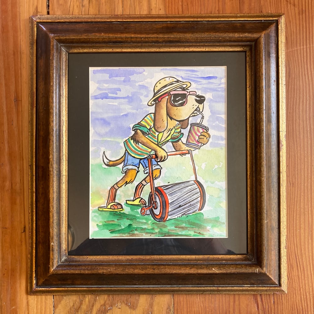 Image of "Dog Mower" Original Dan P./Gilbert A. collaboration 