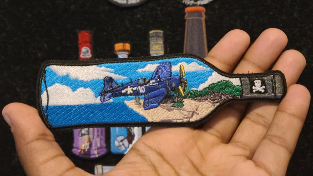 Image of Aircraft in a bottle Version 4 "Jolley rodger"