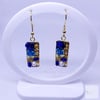 'blue' dangle earrings | gold