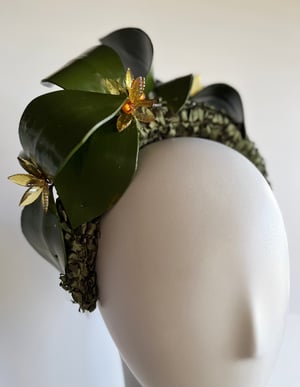 Image of Olive green headband. #2