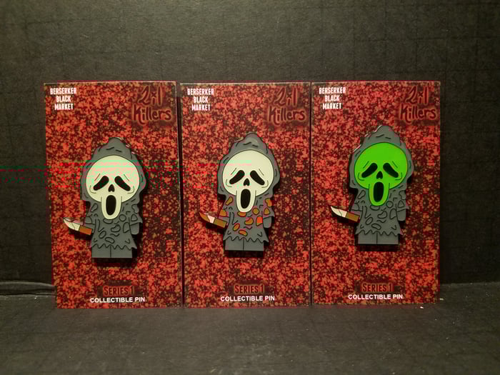 1.75 " Ghostface Enamel Pins | BERSERKERBLACKMARKET
