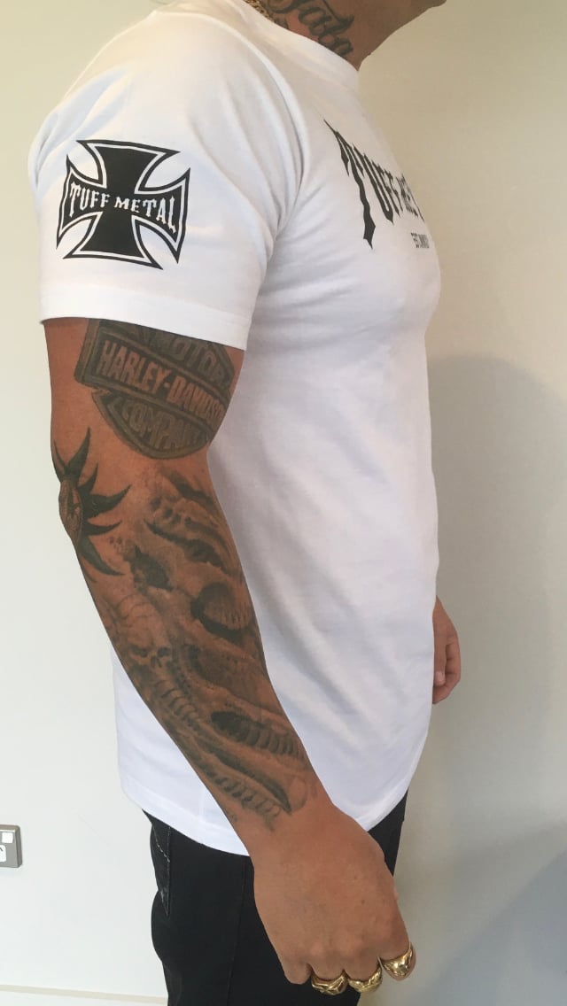 Image of 'Iron Cross' White Tees