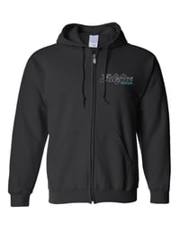 Image 2 of EDIFICE PAPER CUTS ANDRES BLACK ZIP UP HOODIE 