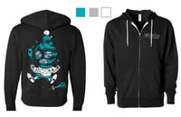 Image 3 of EDIFICE PAPER CUTS ANDRES BLACK ZIP UP HOODIE 