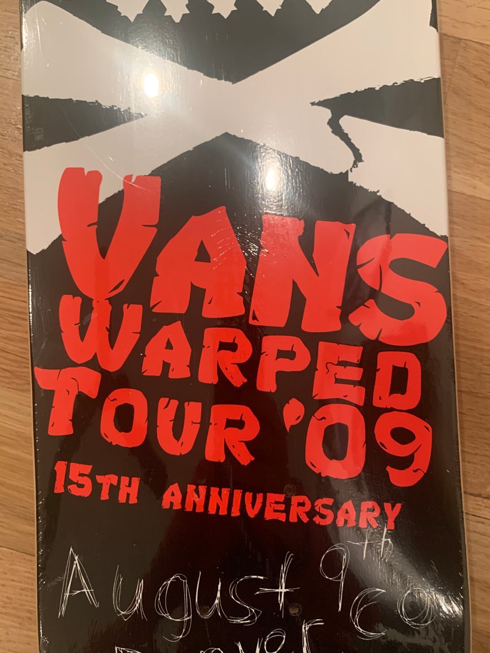 Vans Warped Tour 2009 Custom 15th Anniversary Skateboard 