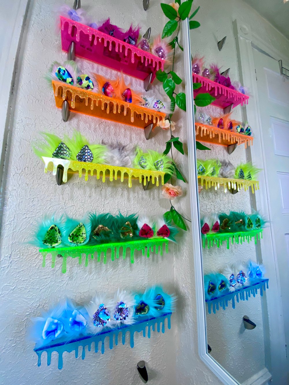 *Pre Order* Dripping Floating Shelves: Transparent Neon