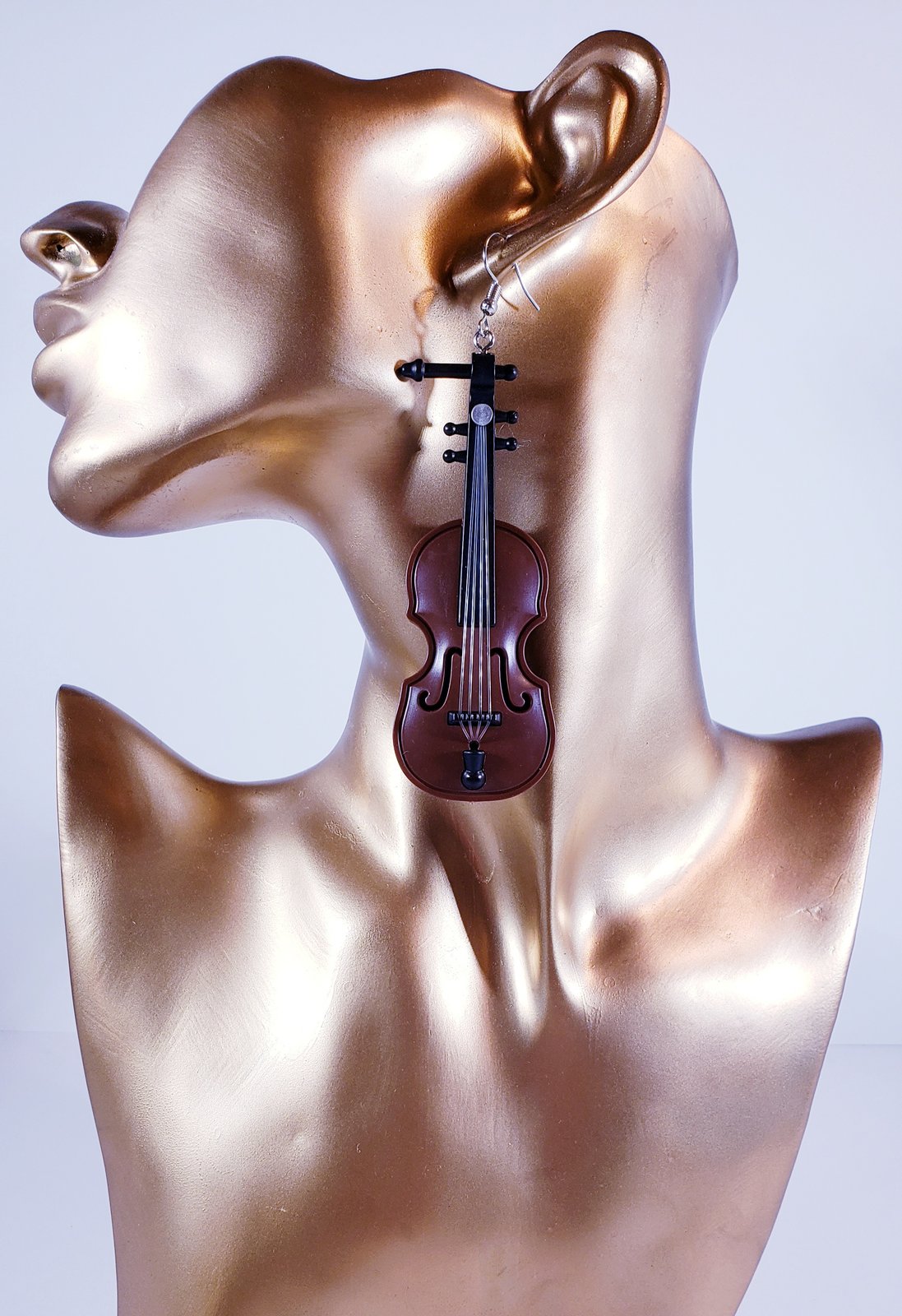 Violin earrings sale