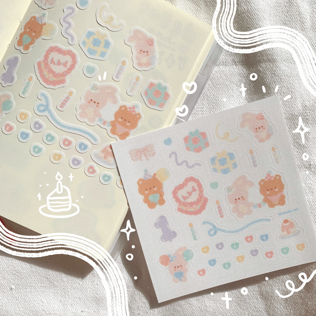 HAPPY BIRTHDAY STICKER SHEET
