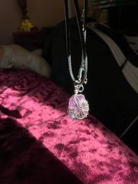 Amethyst stone necklace pendant