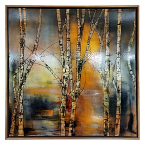 Image of Original Canvas - Silver Birches - 100cm x 100cm