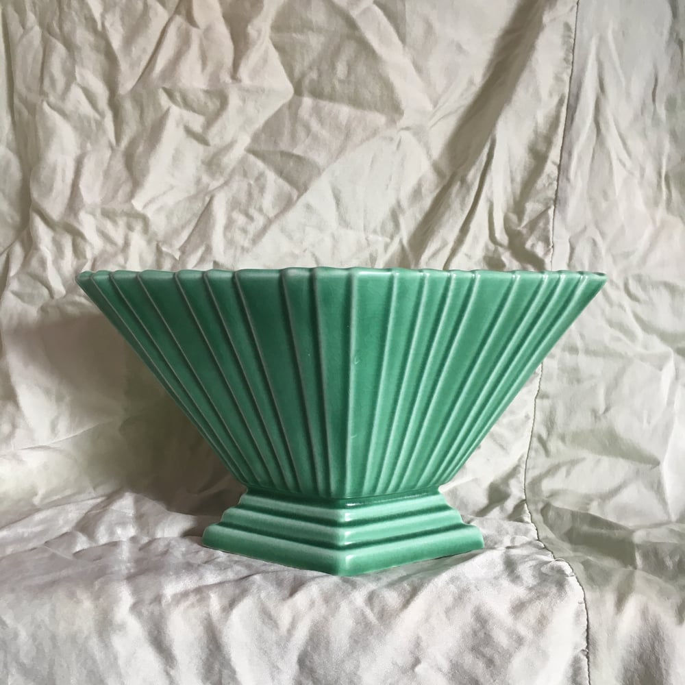 Image of Green diamond mantle vase