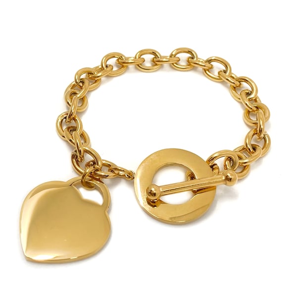 Image of Armband HEART Herzanhänger gold