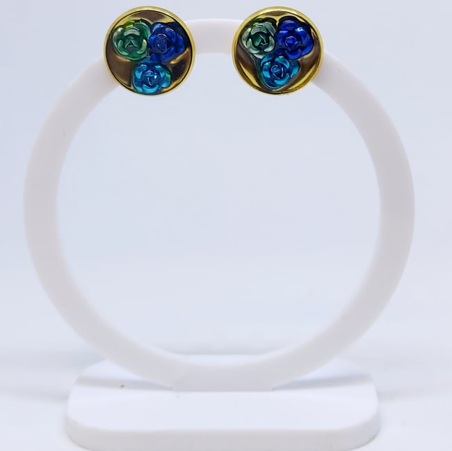 'blues' earrings | gold