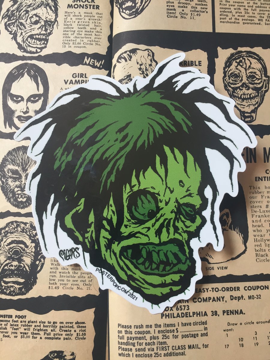 Image of SHOCK MONSTER - green sticker 