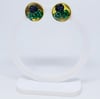 'emerald' earrings | gold