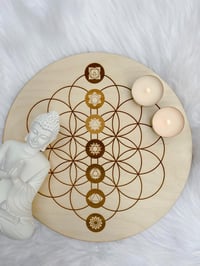 Image 3 of Flowers of Life Chakra Board