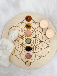 Image 1 of Flowers of Life Chakra Board