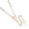 Virgin Mary Gold Plated Long Rosary 