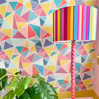 Image 1 of 'City Stripe Pink' Lampshade