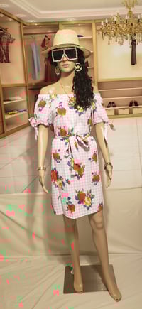 Image 1 of A Beautiful Rose in the Garden dress in  Pink and White 