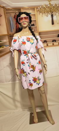 Image 4 of A Beautiful Rose in the Garden dress in  Pink and White 