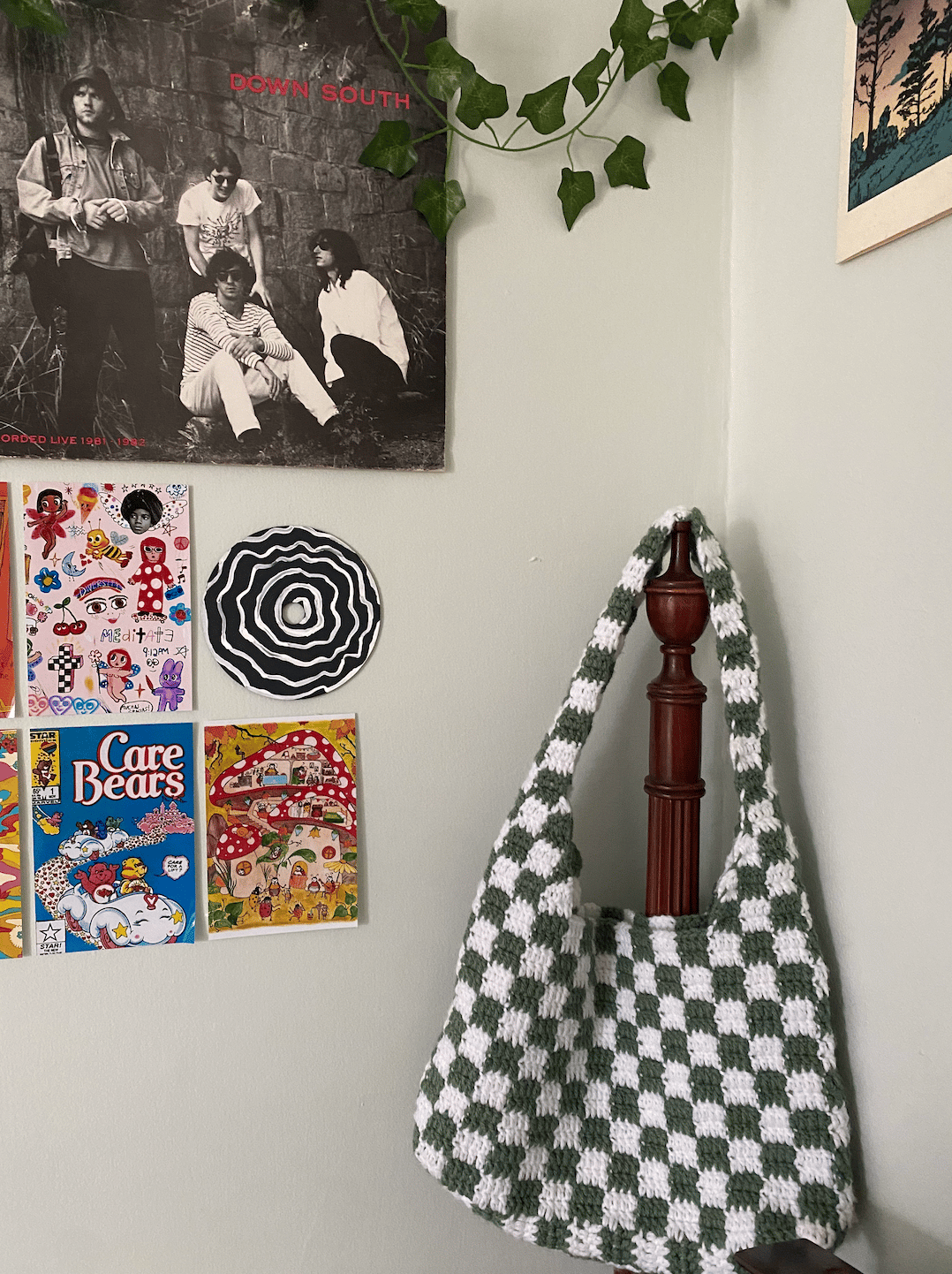 checkered bag
