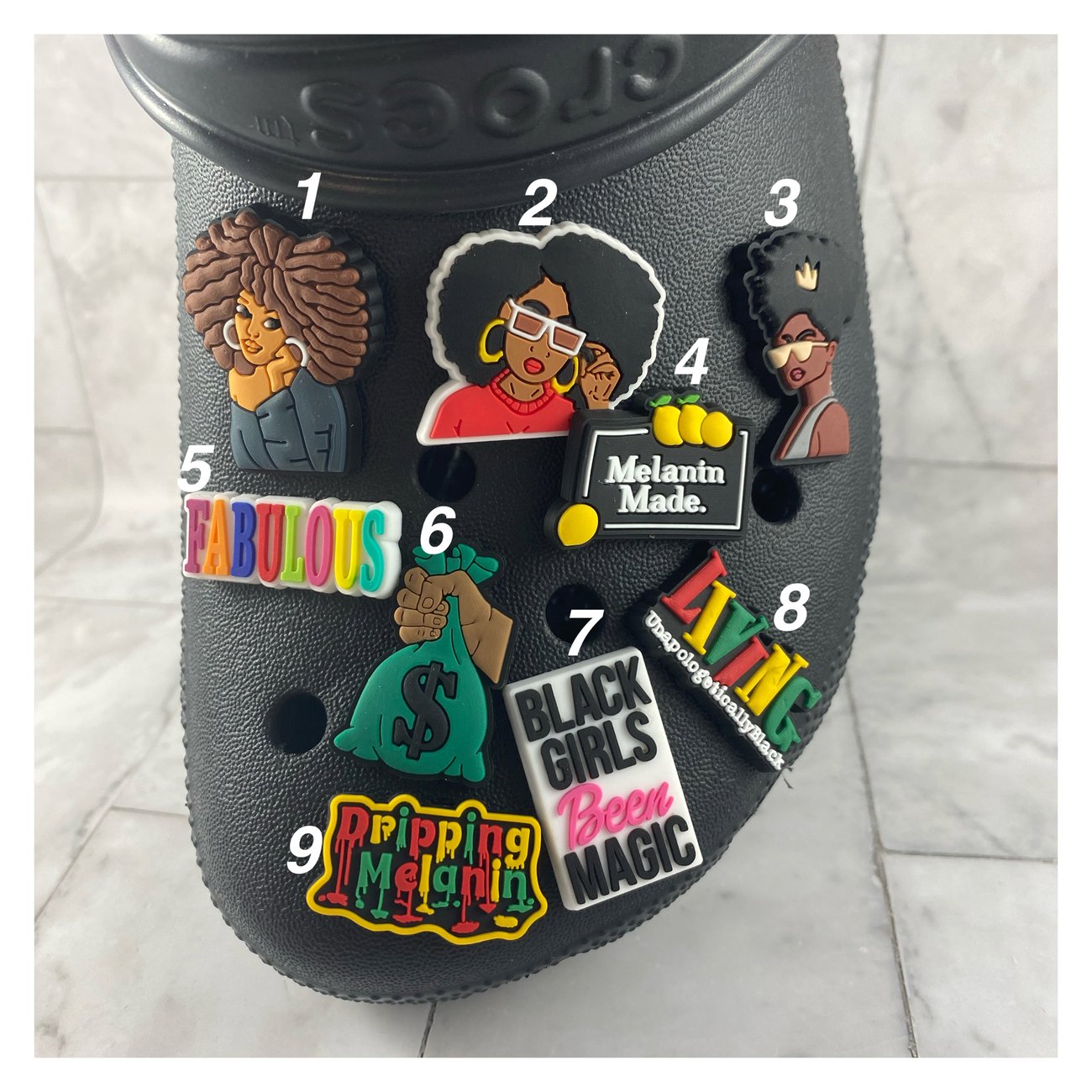 Rubber croc charms 2 Jeni’s Cabs