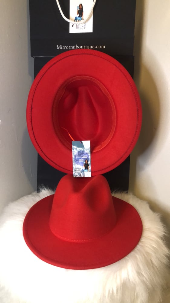 Image of Dirty Diana Fedora in Deep Red with Deep Red bottom 