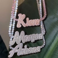 Image 2 of "Iced Out" Custom Tennis chain