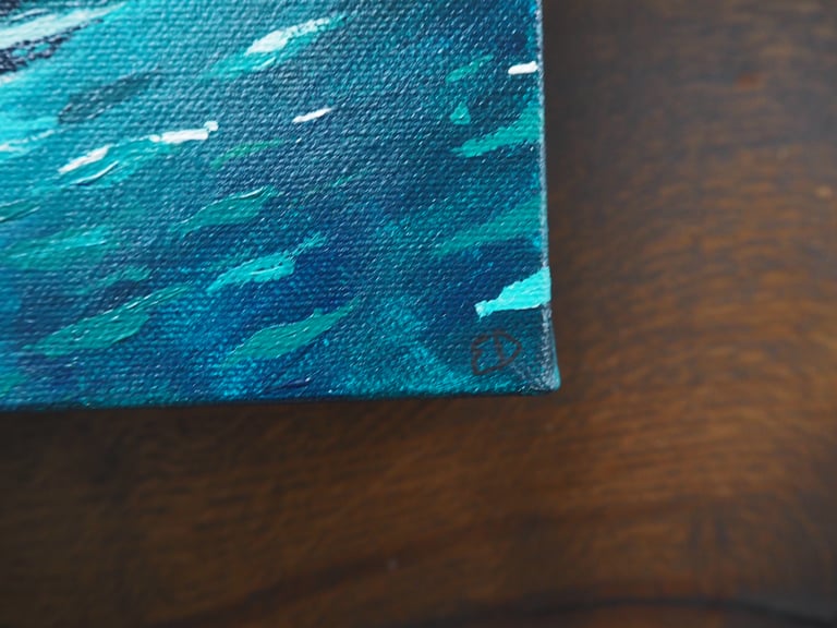 "La Graviere" - 20cmx20cm - Acrylic Painting Image 4