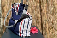 Image 4 of Sac Roddy blue blanc rouge chic stripes