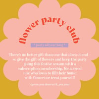 Flower Party Club- Floral delivery subscription 