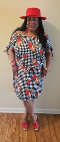 Image 3 of A Beautiful Rose in the Garden dress  in Black and White 