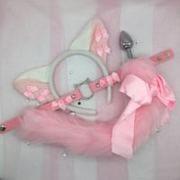 Pink/Wht Kitten Cat PetPlay Set