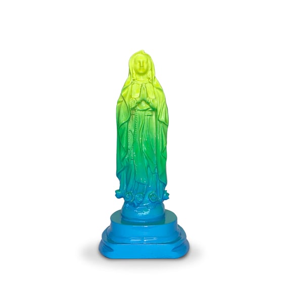 Image of Virgen de Lourdes amarillo y azul