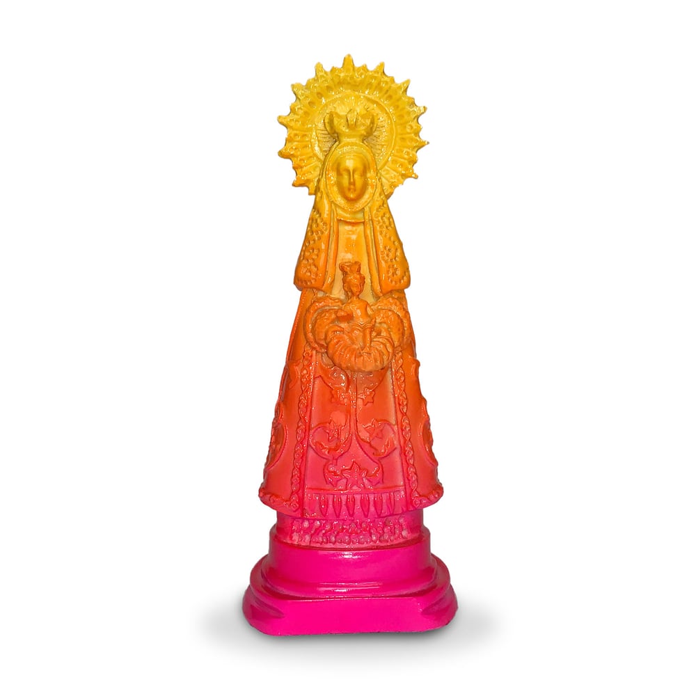 Image of Virgen de Malasaña dorado y rosa