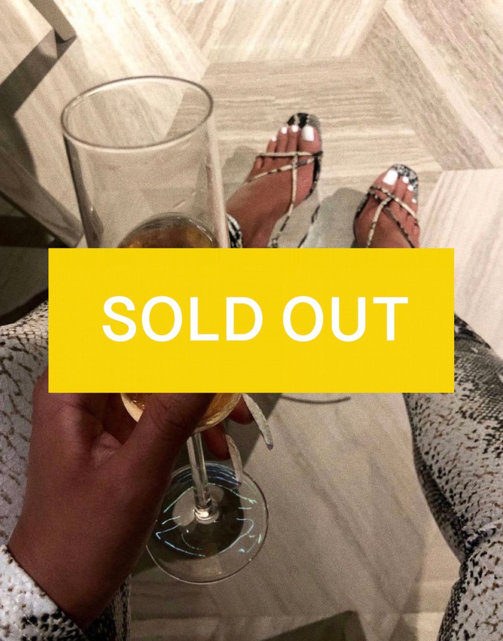 Image of SNAKESKIN STRAPPY WRAPAROUND SANDALS (US 10)